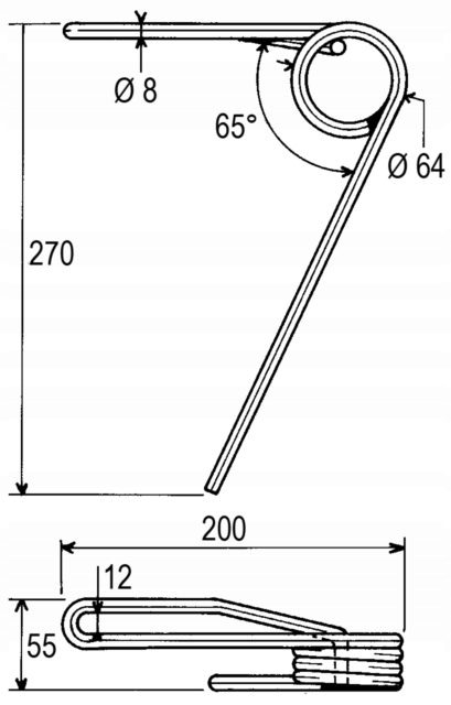 Pick-up tandschrapervinger voor SULKY 909073