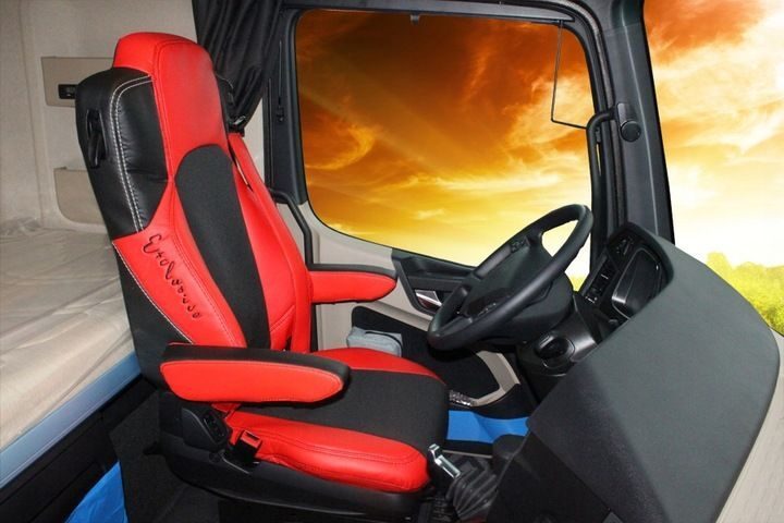 Housses de siège de camion Actros fabriquées à la main et de haute qualité, MERCEDES ACTROS MP4 MP 4, combinaison rouge, ensemble complet
