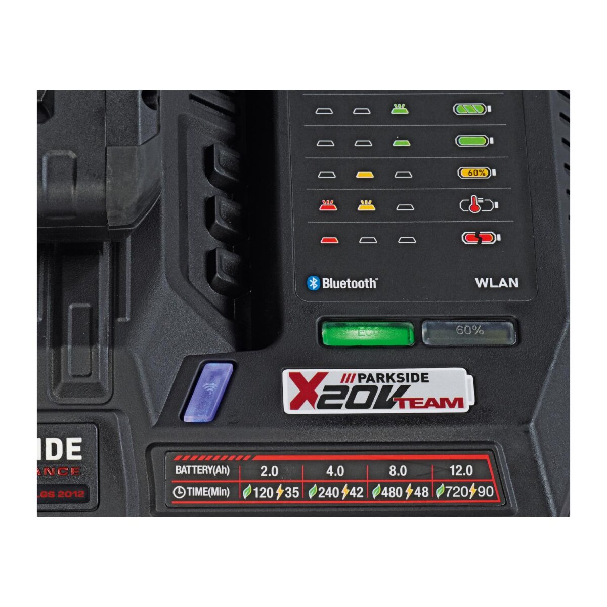 PARKSIDE PERFORMANCE® 20 V / 12 A intelligente acculader »PLGS 2012 A1«, zonder accu PARKSIDE PERFORMANCE® 20 V / 12 A intelligente acculader »PLGS 2012 A1«, zonder accu
