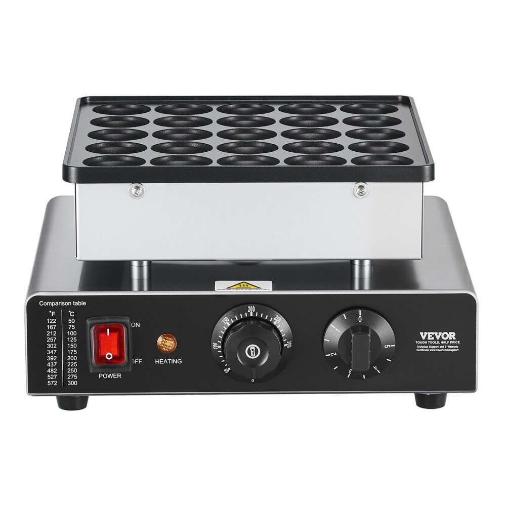 Mini Pancake Maker Dutch Muffin Waffle Iron with 43mm Diameter, Non-Stick Stainless Steel Poffertjes Grill, Electric Mini Pancake Baker for Home Kitchen Restaurant Mini Pancake Maker Dutch Muffin Waffle Iron with 43mm Diameter, Non-Stick Stainless Steel Poffertjes Grill, Electric Mini Pancake Baker for Home Kitchen Restaurant