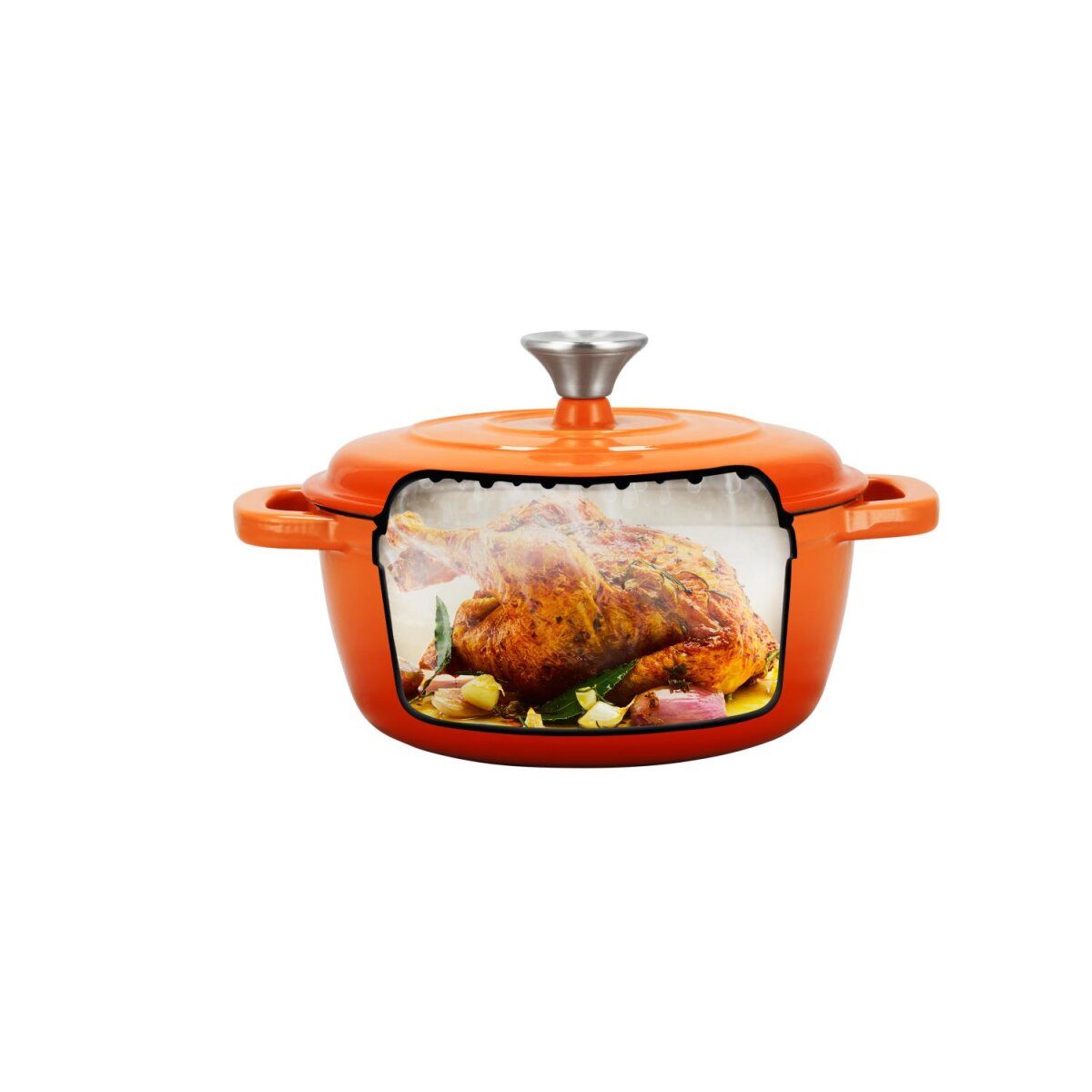 Marmite en fonte premium SILVERCREST® 22 cm / 2,8 litres avec système goutte à goutte