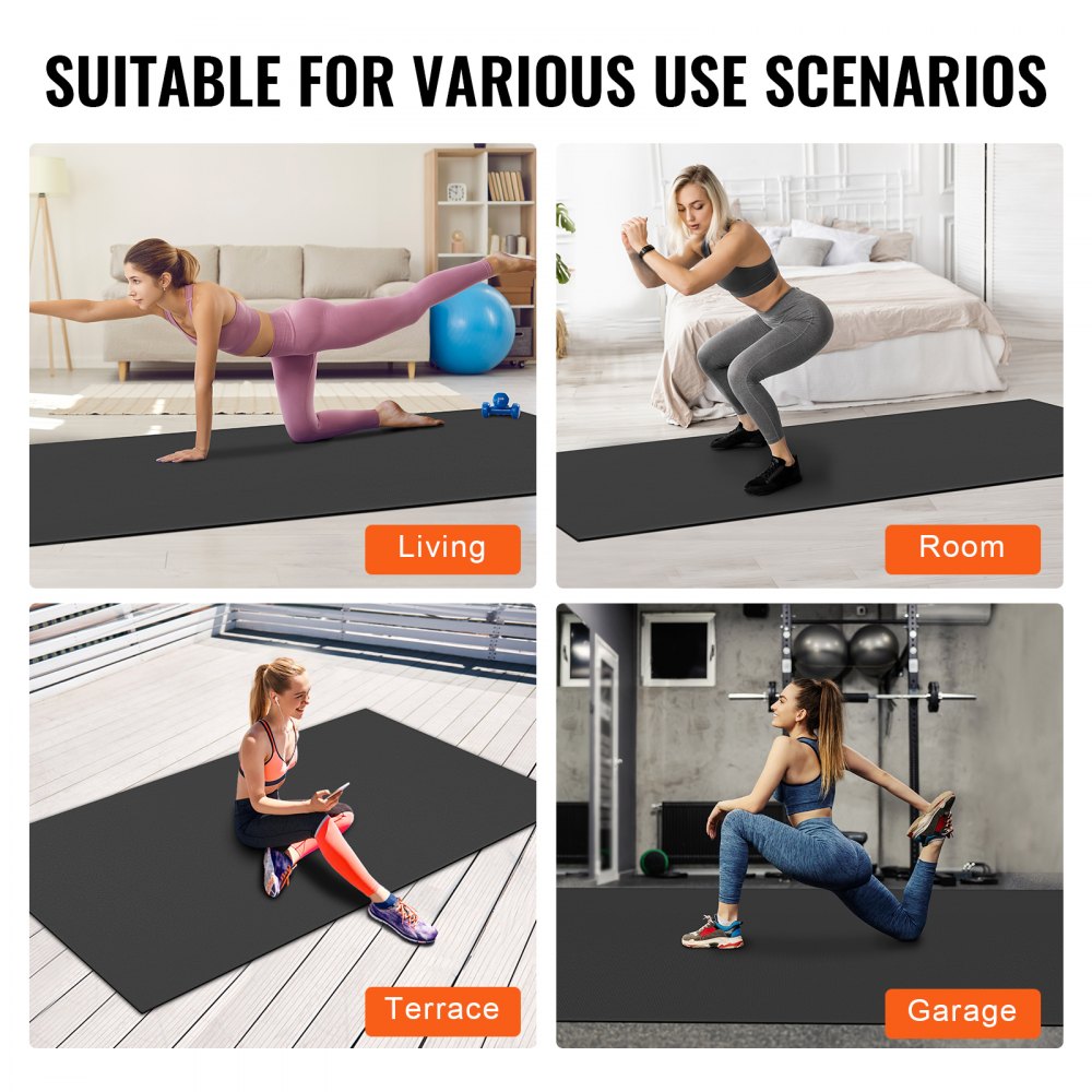 Exercise Mat, Non-Slip High Density Premium Yoga Mat, Exercise Yoga Mat for Men and Women, Fitness and Exercise Mat with Bag and Strap, for All Types of Home Yoga, Pilates and Floor Training (3x1.8m) Exercise Mat, Non-Slip High Density Premium Yoga Mat, Exercise Yoga Mat for Men and Women, Fitness and Exercise Mat with Bag and Strap, for All Types of Home Yoga, Pilates and Floor Training (3x1.8m)