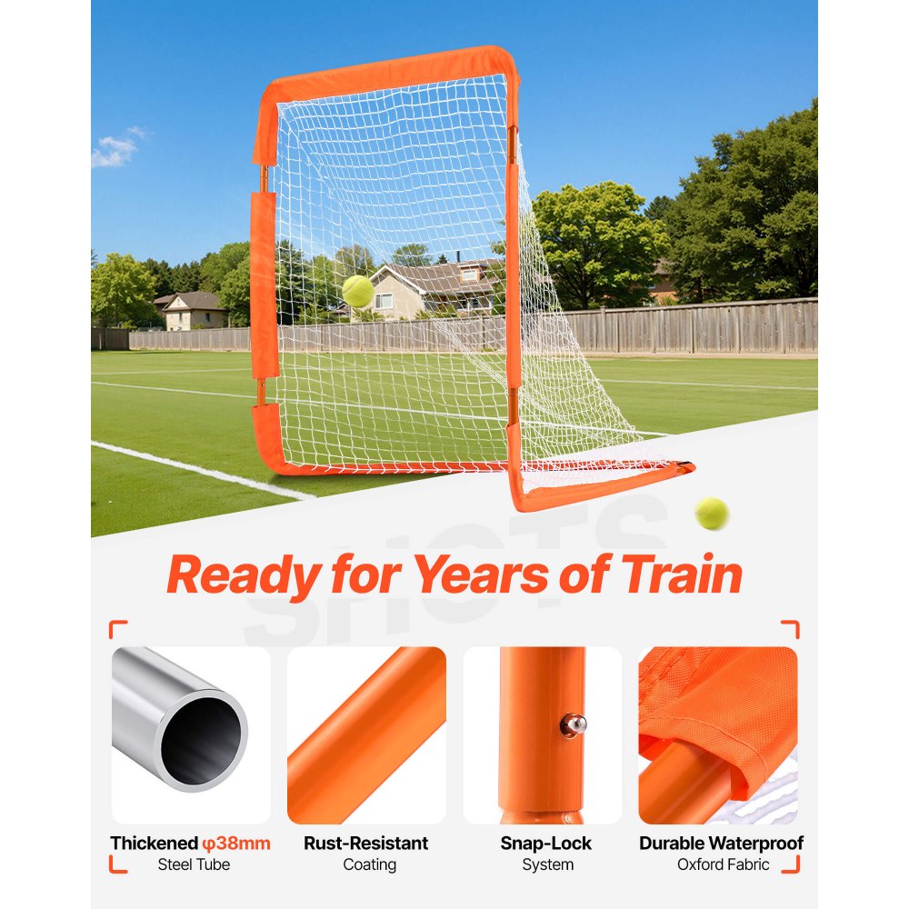 Lacrossedoel, 4' x 4' Lacrossenet voor kleine kinderen, Opvouwbaar draagbaar lacrossedoel met draagtas, Achtertuintrainingsapparatuur met ijzeren frame, Snelle en eenvoudige installatie, Perfect voor de jeugd Lacrossedoel, 4' x 4' Lacrossenet voor kleine kinderen, Opvouwbaar draagbaar lacrossedoel met draagtas, Achtertuintrainingsapparatuur met ijzeren frame, Snelle en eenvoudige installatie, Perfect voor de jeugd