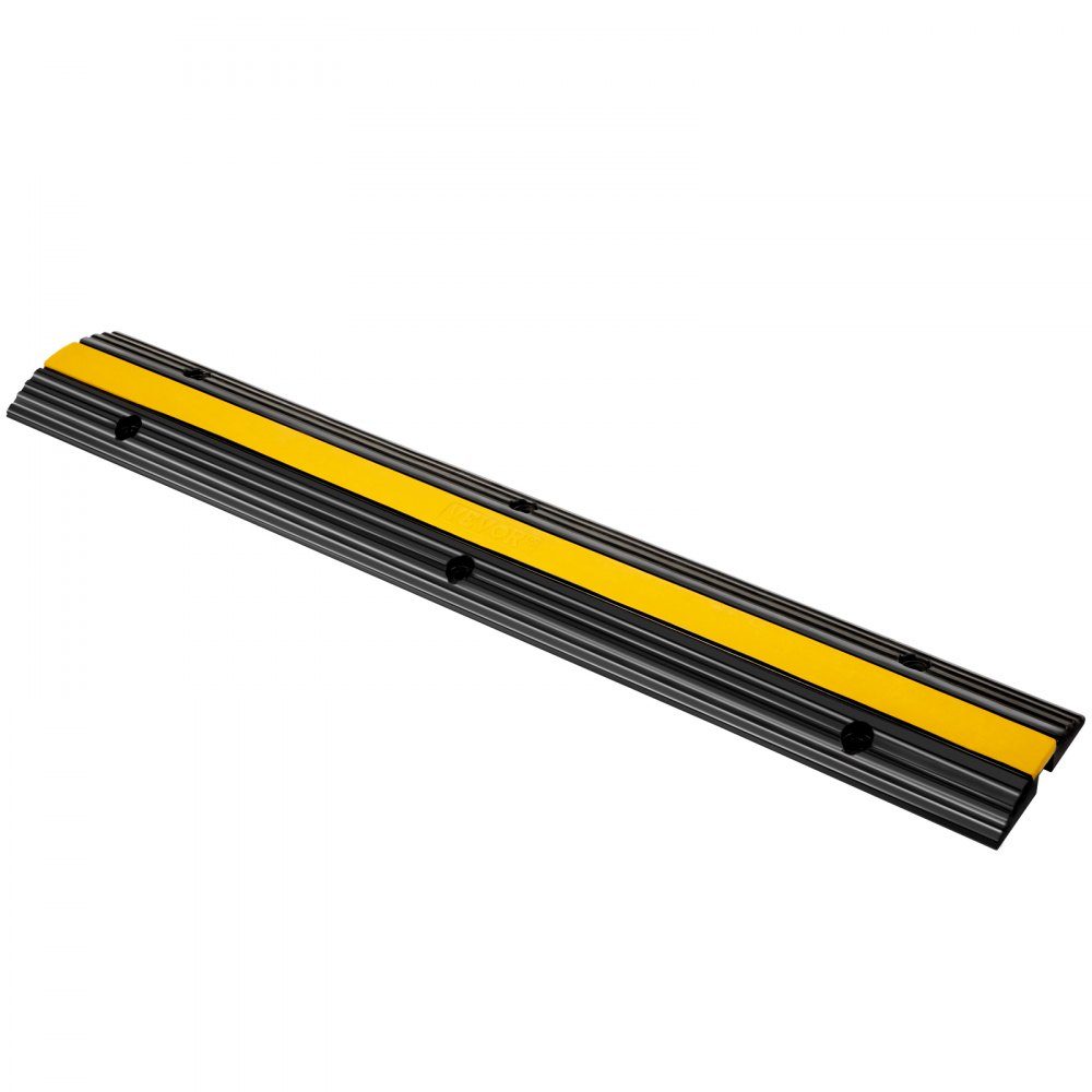 1 channel cable protection mat, external cable channel, 4 pieces of cable bridge made of commercially available thermoplastic rubber with parking spaces, bearing 102x15.5x3 cm