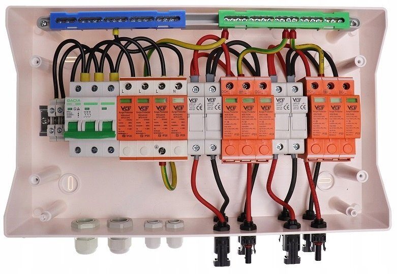 BOÎTE DE CONNEXION SOLAIRE PHOTOVOLTAÏQUE 1000V DC/AC 2 String + INSERTS GPV
