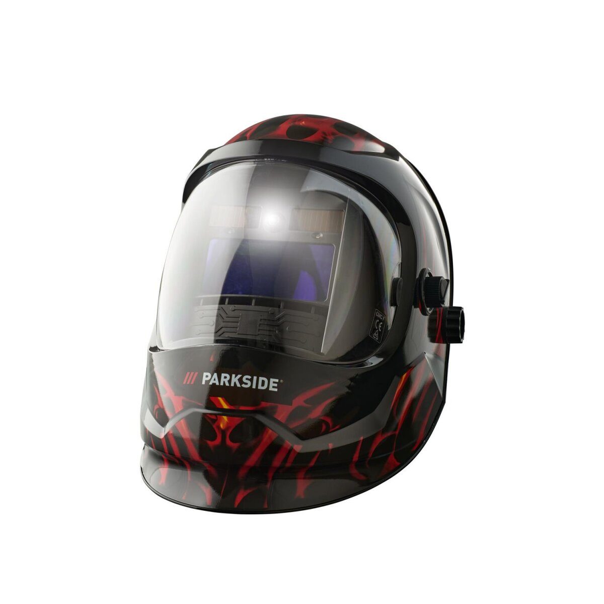PARKSIDE® automatische lashelm »PSHL 2 D1«, zwart/vlammen