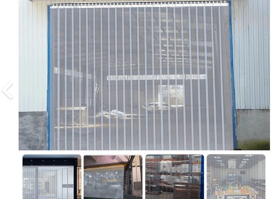 PVC Transparent Plain Strip Curtain for Supermarket Industrial 300mm Width x 3mm Thickness x 25m Length