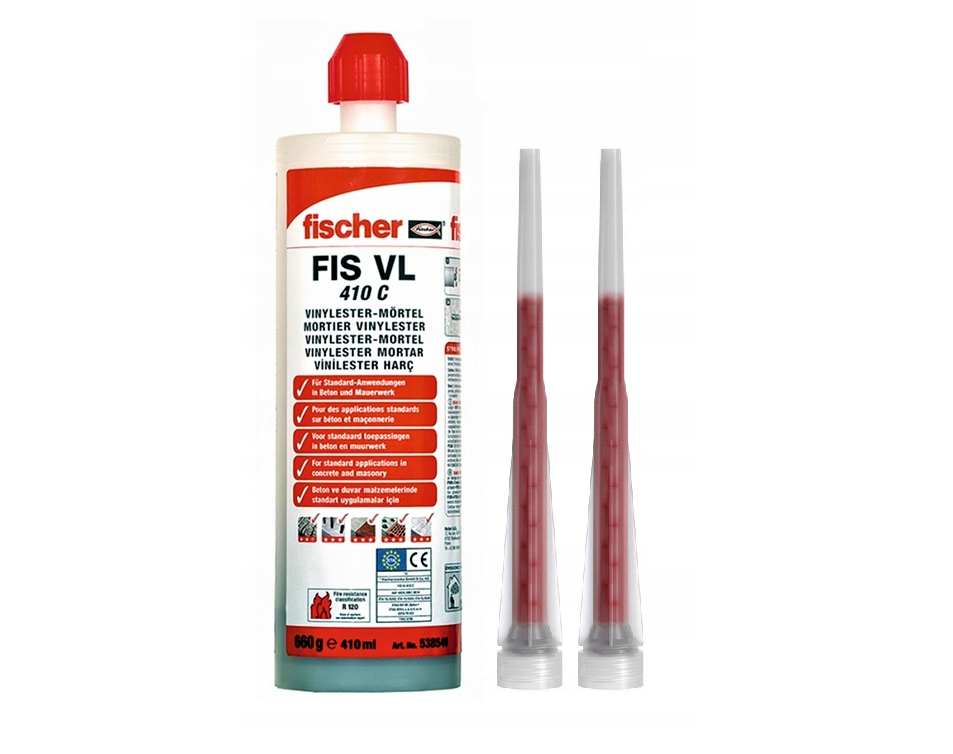 Fischer KOTWA CHEMICZNA FISCHER FIS VL 410 C Kotwa chemiczna śrubowa kotwa samoprzylepna zaprawa iniekcyjna kotwa kompozytowa 540986 Fischer KOTWA CHEMICZNA FISCHER FIS VL 410 C Kotwa chemiczna śrubowa kotwa samoprzylepna zaprawa iniekcyjna kotwa kompozytowa 540986