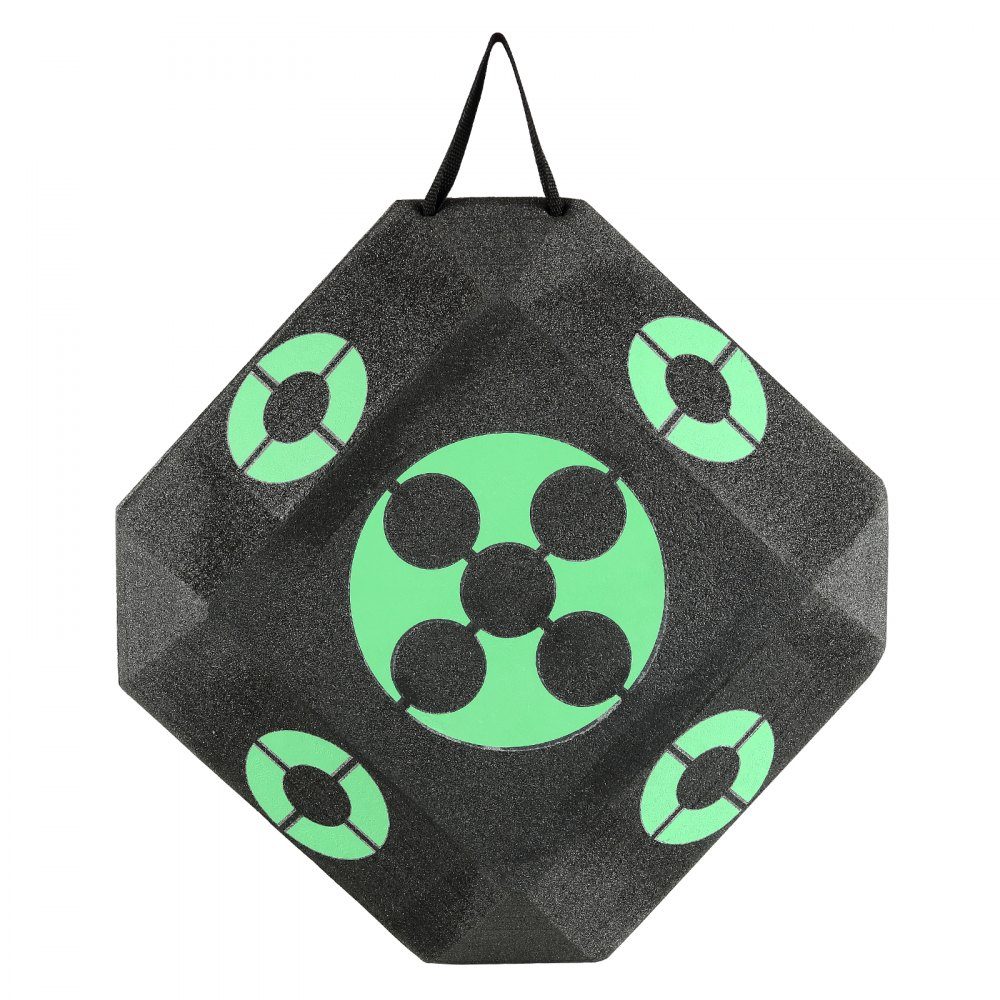 381x381x381mm boogschietdoel, dobbelstenen boogschietdoel voor recurveboog, samengestelde boog of handboog, draagbaar boogpijldoel voor kinderen tieners volwassenen boogschieten wit zwart