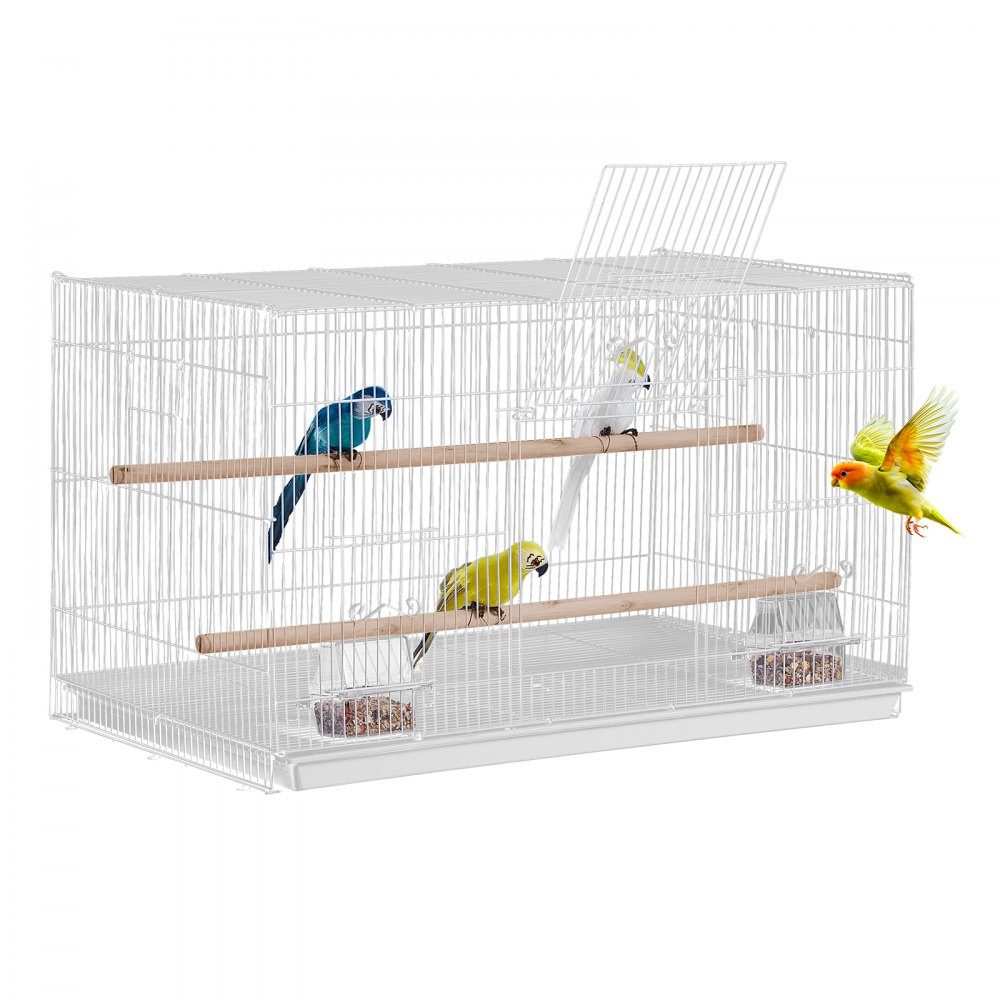 Bird cage, 760x460x455mm metal cage for small parrots, canaries, cockatiels, lovebirds, finches, budgies, parakeets, bird house for on the go with handle & perches
