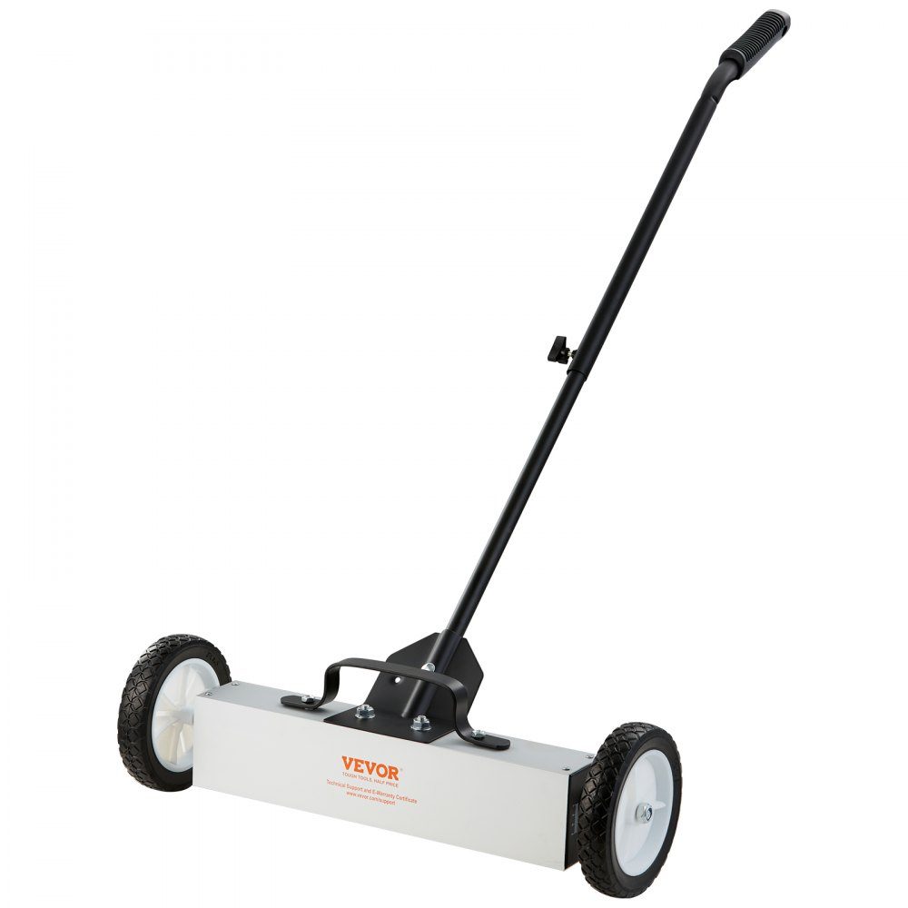 Balai magnétique balayeuse magnétique 77-113 cm, balayeuse magnétique balai magnétique balai magnétique élévateur magnétique 20,4 kg force magnétique collecteur de copeaux magnétique balayeuse de sol