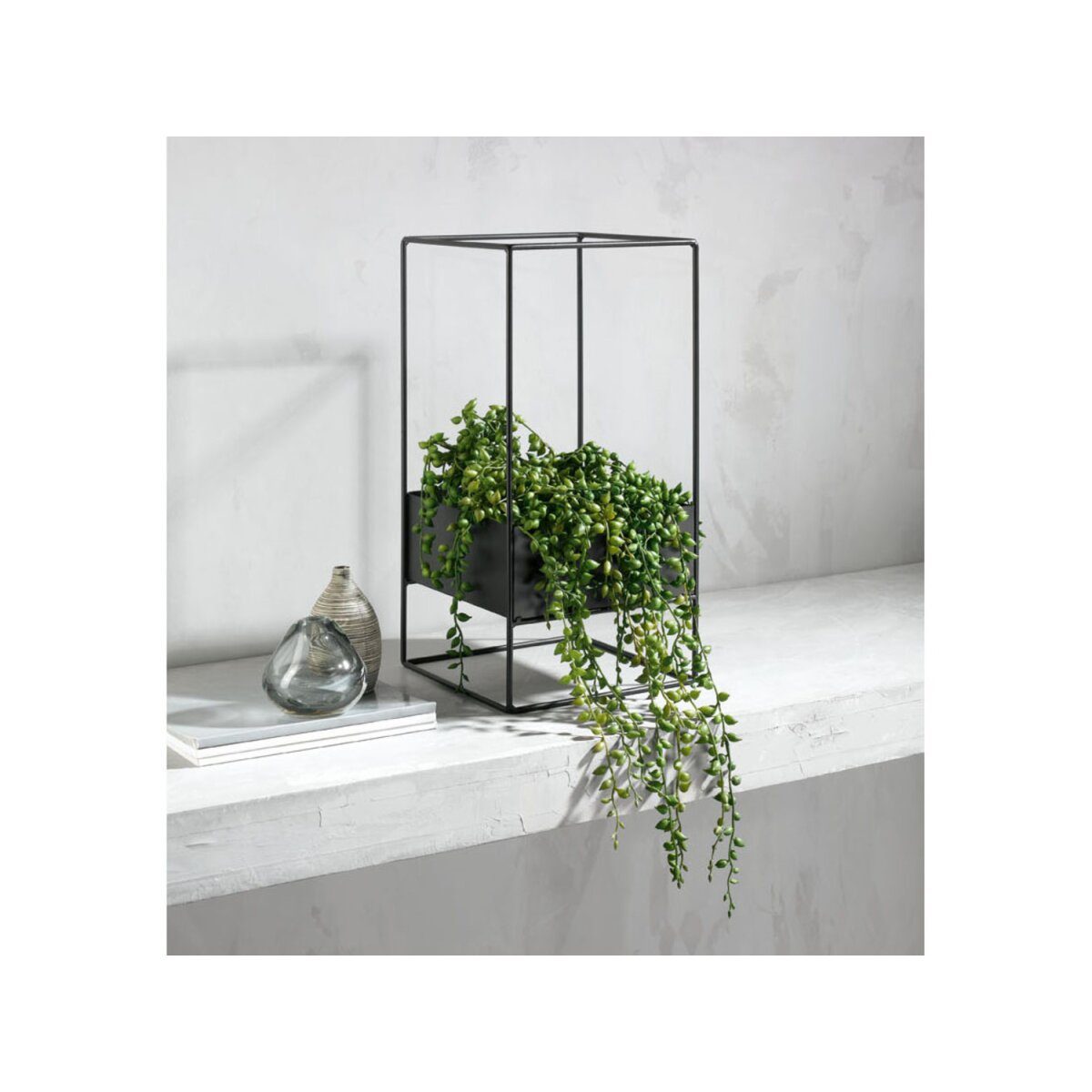 LIVARNO home flower pot with metal frame, max. 3 kg (square)