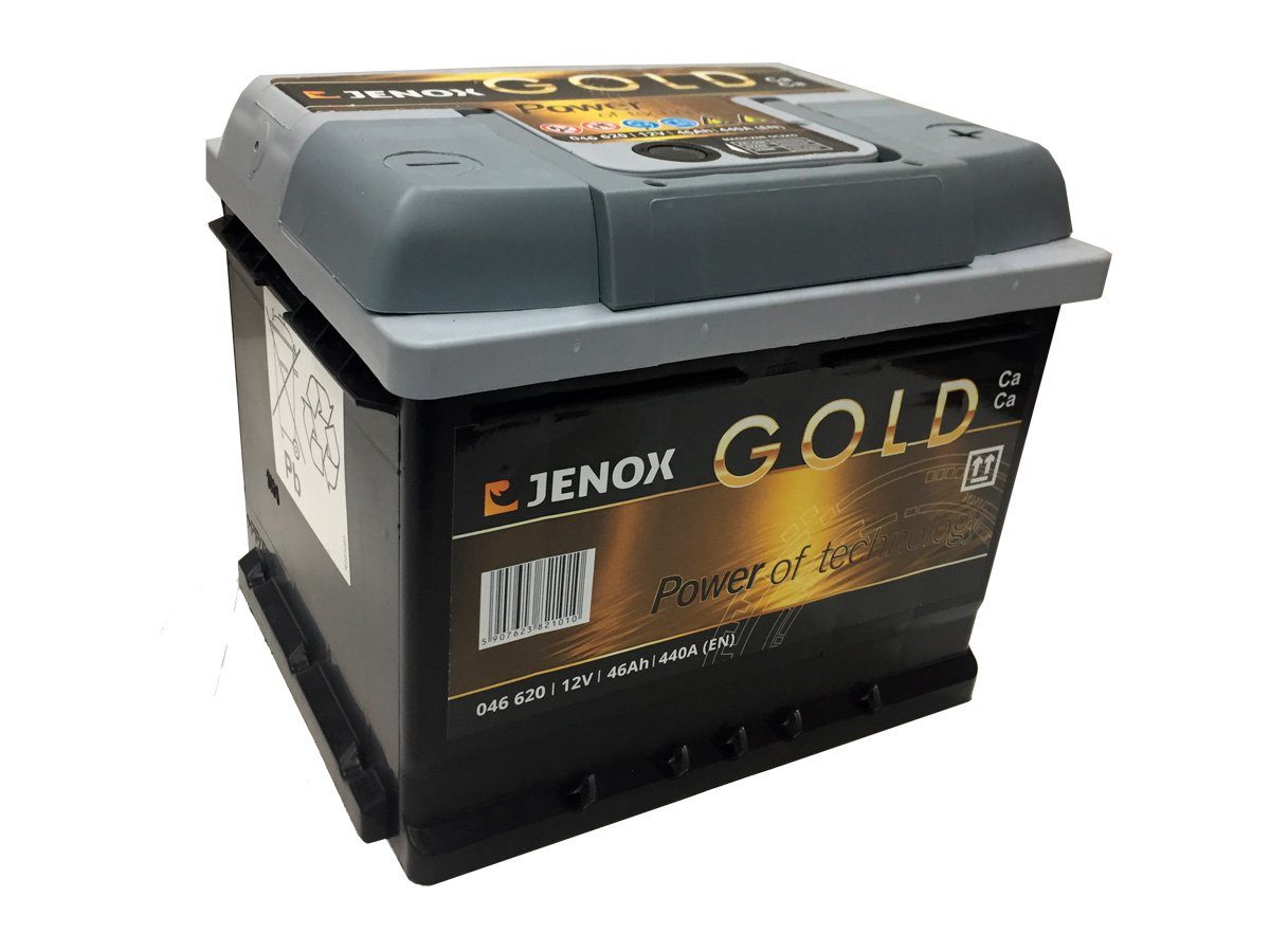 BATTERIE JENOX GOLD 46AH 440A P+ – Réf. 046 620 – Art.-Nr. HT-47194
