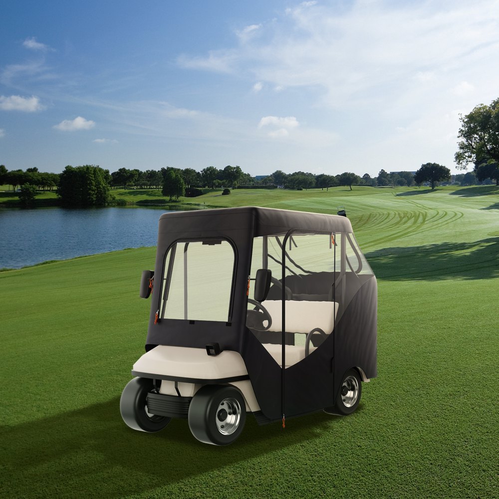 Housse de pluie transparente pour chariot de golf pour 2 personnes 1495 x 1230 mm 600D étanche et portable pour chariot de golf mobile compatible avec les chariots de golf EZGO TXT Housse de pluie transparente pour chariot de golf pour 2 personnes 1495 x 1230 mm 600D étanche et portable pour chariot de golf mobile compatible avec les chariots de golf EZGO TXT