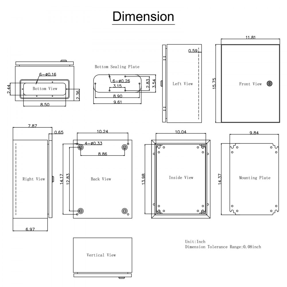 Armoire de commande Boîtier industriel NEMA, boîtier de commande en acier NEMA 4X 40 x 30 x 20 cm, IP66 étanche à l'eau et à la poussière, boîte de jonction électrique extérieure/intérieure, avec plaque de montage Armoire de commande Boîtier industriel NEMA, boîtier de commande en acier NEMA 4X 40 x 30 x 20 cm, IP66 étanche à l'eau et à la poussière, boîte de jonction électrique extérieure/intérieure, avec plaque de montage