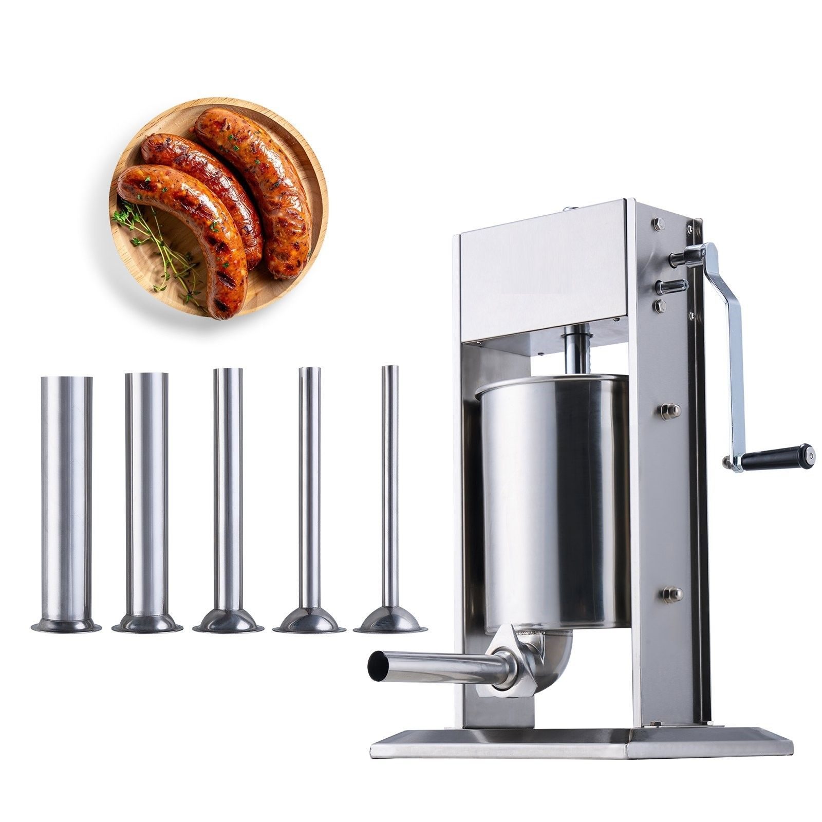 Handmatige worstvuller - 10 liter verticale roestvrijstalen worstenmachine