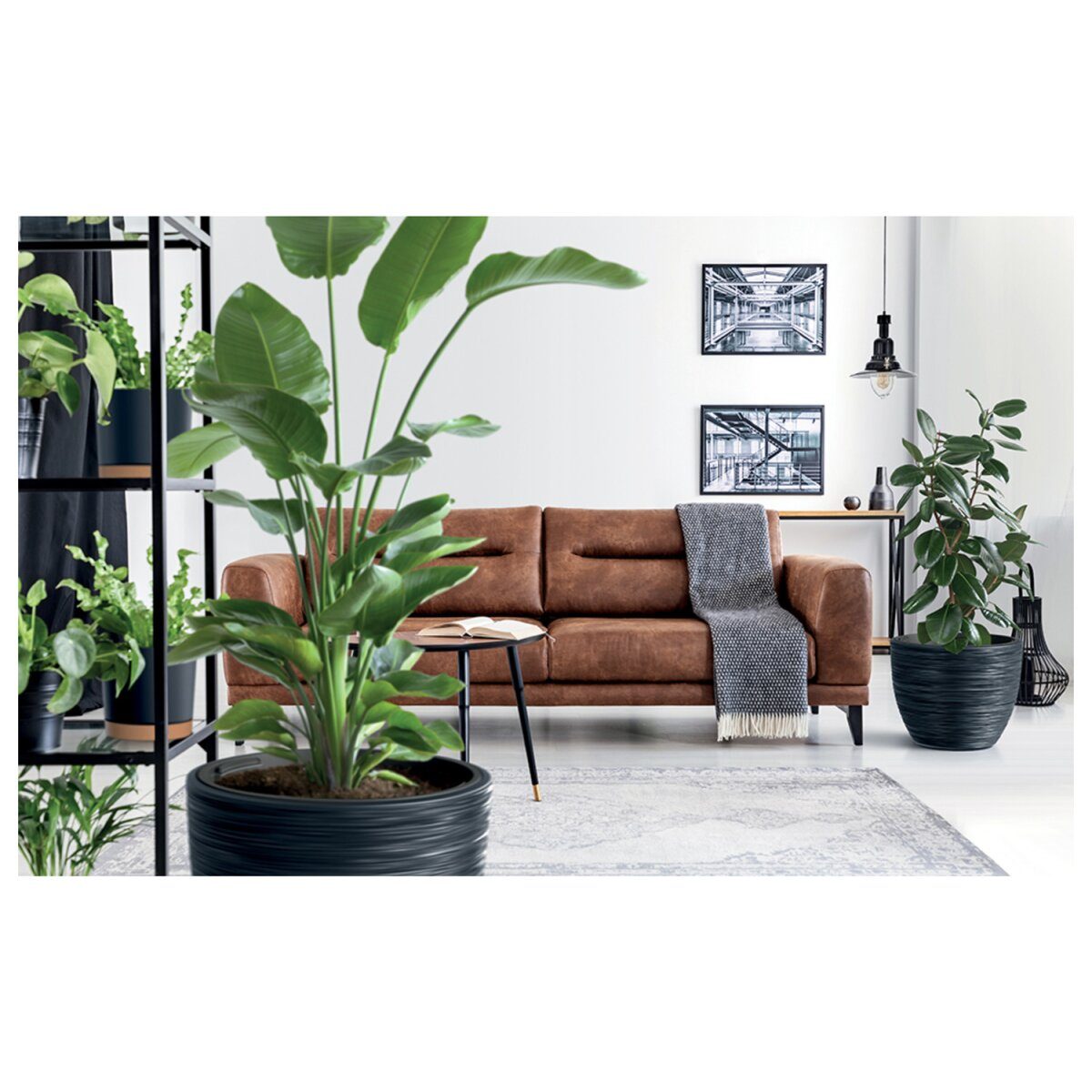 Prosperplast Blumentopf »FURU«, mit Rippenstruktur, rund