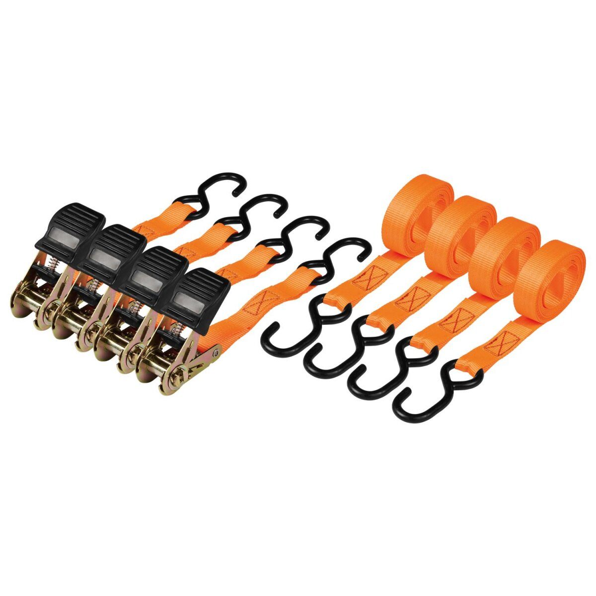 ULTIMATE SPEED® Schwerlast-Ratschenspanngurte-Set, 2-teilig / Ratschenspanngurte-Set, 4-teilig