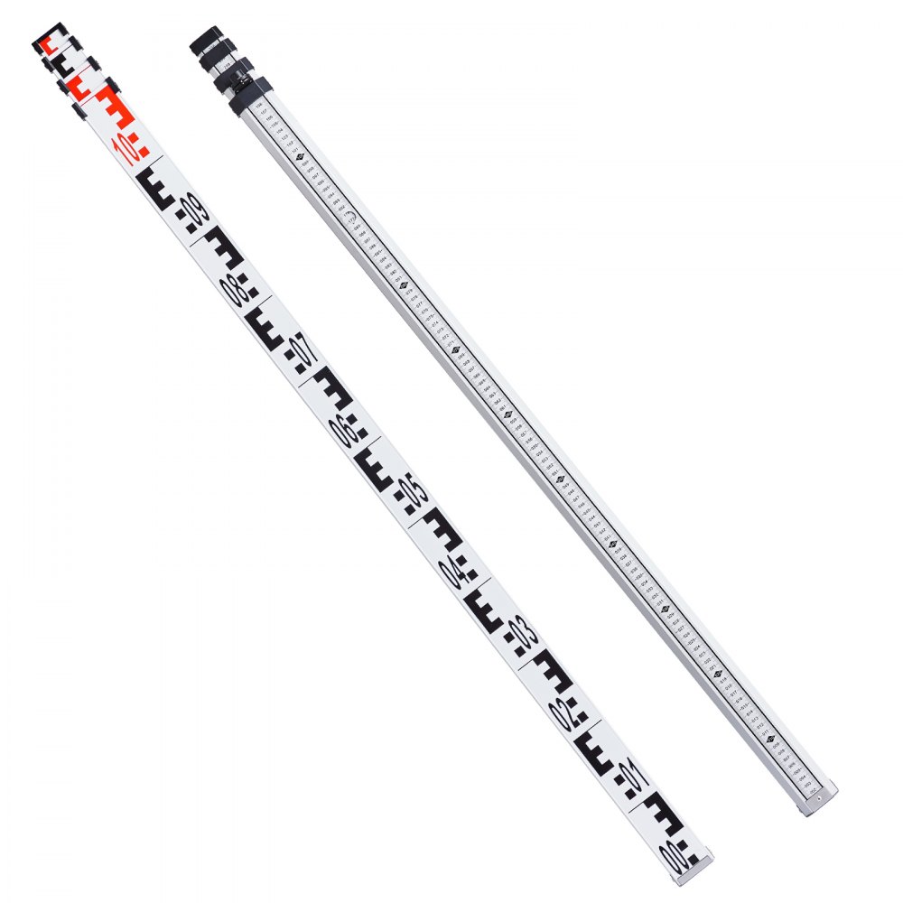 Aluminium-Messstab, 4 m metrischer Teleskop-Messstab, doppelseitige Skala in cm/mm, Nivellierstab, Vermessungsstab aus Aluminiumlegierung mit Wasserwaage und Tragetasche zum Messen von Häusern, Wänden, Böden Aluminium-Messstab, 4 m metrischer Teleskop-Messstab, doppelseitige Skala in cm/mm, Nivellierstab, Vermessungsstab aus Aluminiumlegierung mit Wasserwaage und Tragetasche zum Messen von Häusern, Wänden, Böden