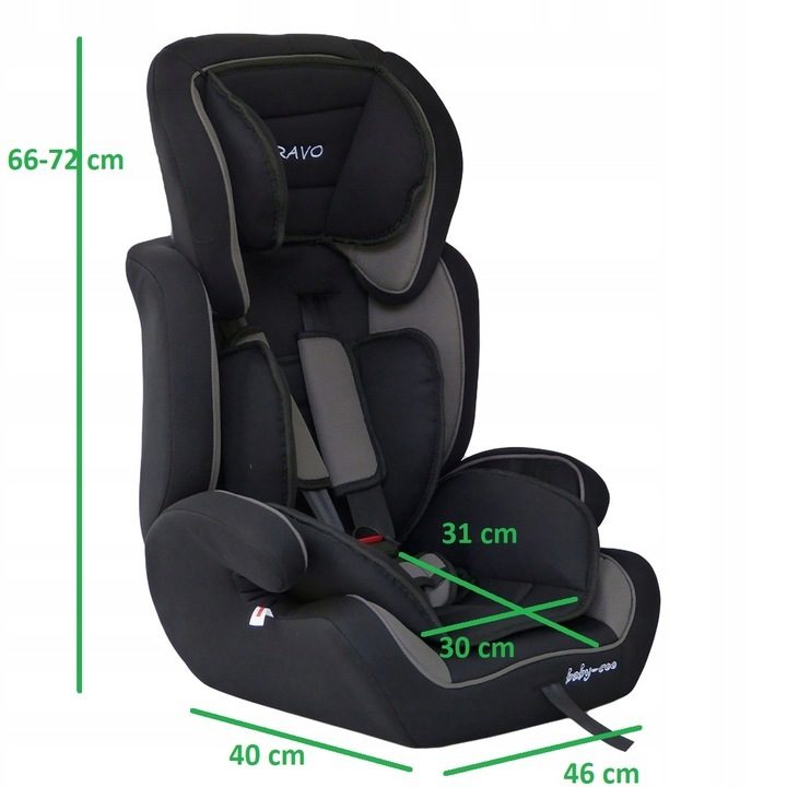 Siège enfant siège bébé 9-36 CAR SEAT sécurité jusqu'à 12 ans noir