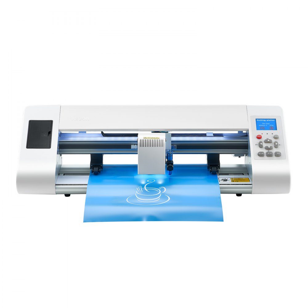 Vinyl cutter (33cm cutting size) with automatic edge detection & design software & materials, compatible with SVG/EPS/PLT, for custom craft card stickers