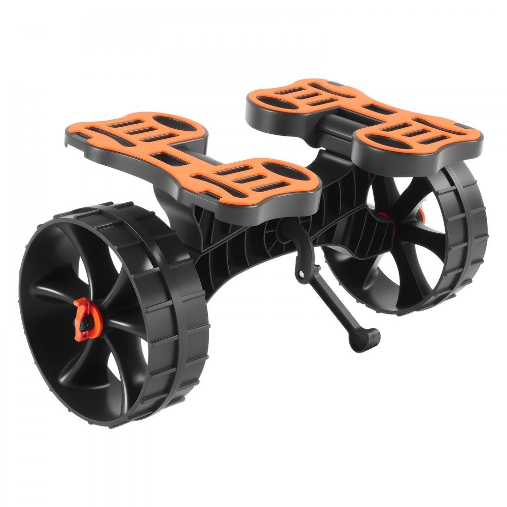 Kayak Trolley, 136kg, Foldable Canoe Trolley with 10" Solid Rubber Tires & 1 Ratchet Strap, Boat Trolley for Transporting Kayaks, Canoes, Paddleboards, Jon Boats, Water Sports Equipment, 615x325x320mm