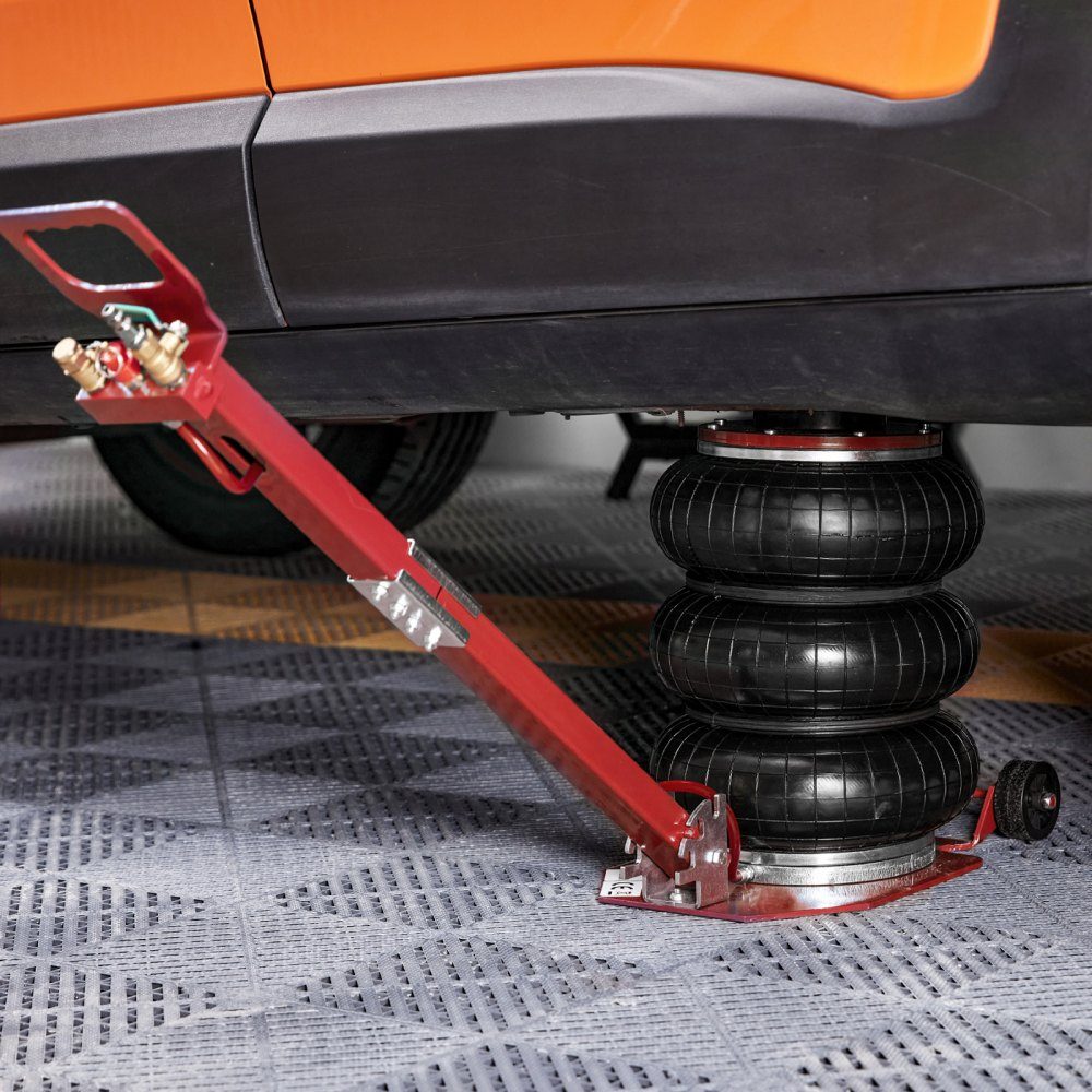 Pneumatyczny podnośnik samochodowy Triple Bag Air Jack 3 t, triple bag air Podnośnik pneumatyczny z poduszką powietrzną o wysokości podnoszenia jack 140-450 mm, skok 3-5 s z długim uchwytem, ​​podnośnik do naprawy samochodów osobowych i ciężarowych