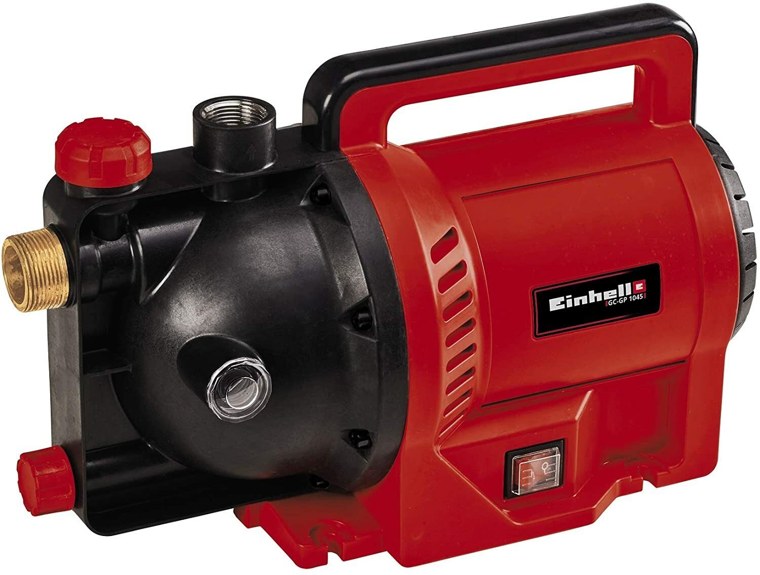 Einhell Gartenpumpe GC-GP 1045 (1.050 W, max. 4500 L/h, max. Förderhöhe 48 m, Wasserfüllanzeige, Wassereinfüllöffnung/Ablassschraube, Frostschutz, Thermoschutz)