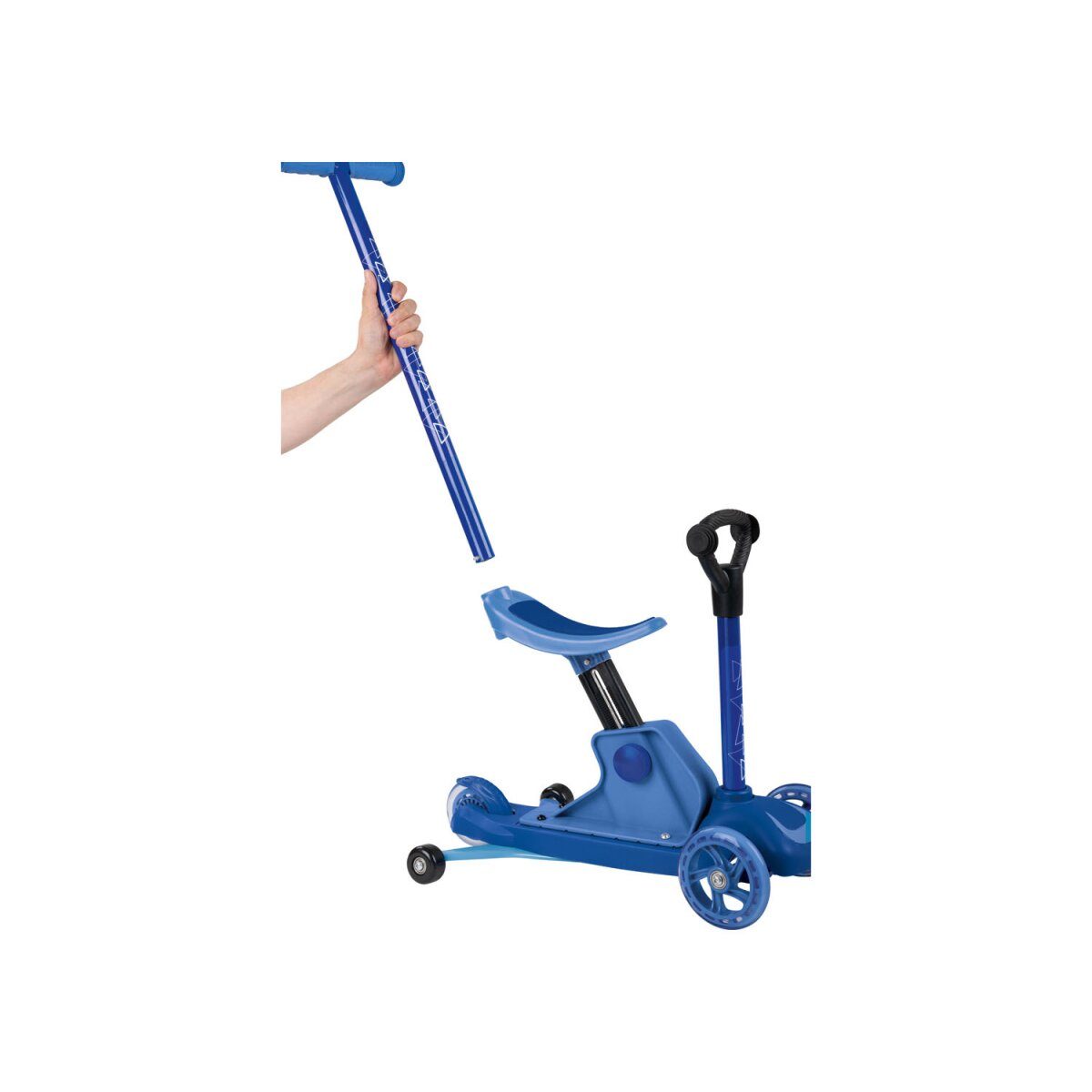 Playtive 4-in-1-Kleinkindroller mit höhenverstellbarem Sattel
