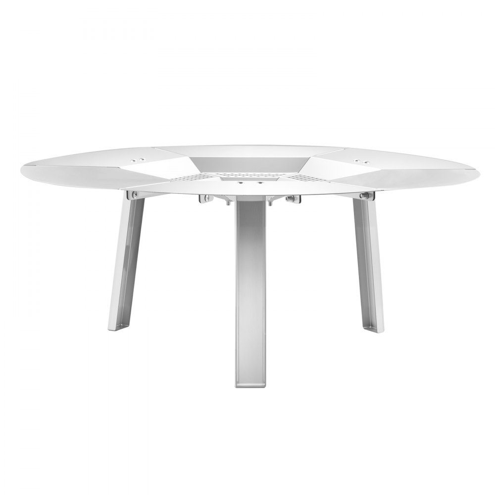 Diffuseur de chaleur pour bol à feu φ 635 x 254 mm Protecteur thermique rond pour foyer à bois Diffuseur de chaleur en acier inoxydable 304 Couvercle de brûleur amovible Accessoires de camping