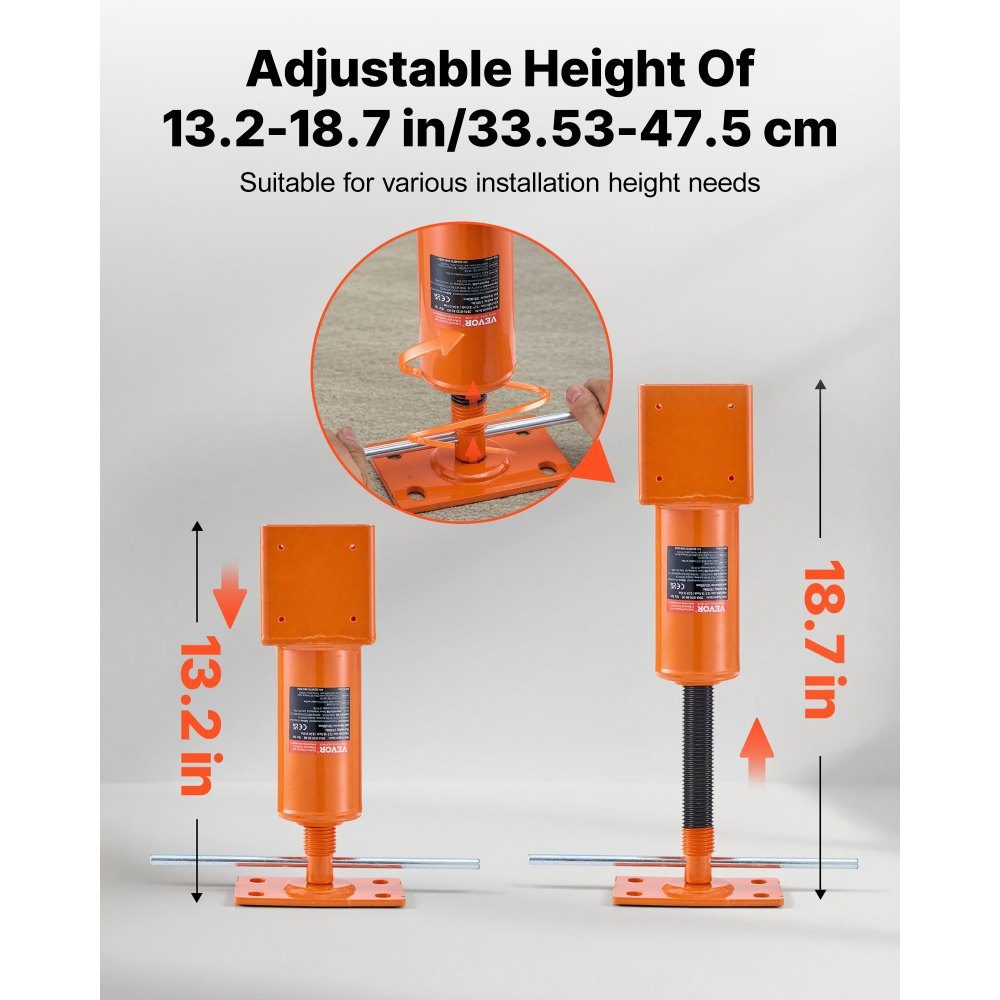 Schraubbockpfosten, 4" x 4", Höhenbereich 13,2" bis 18,7", maximale Belastung 24.700 Pfund, verstellbarer Bock, temporärer Bock zum Nivellieren von Häusern, Stützbalken für Böden, Kriechkeller