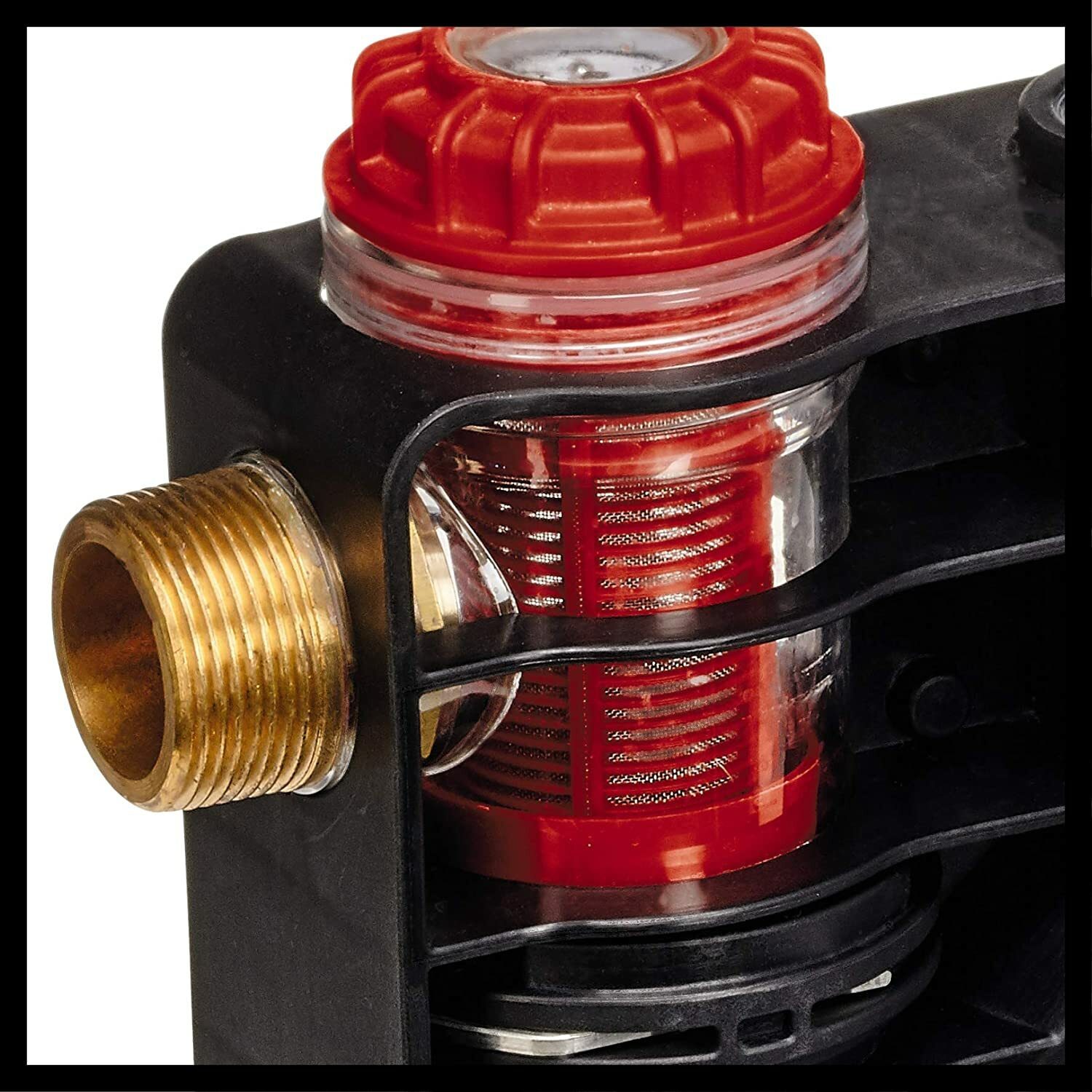 Einhell tuinpomp GE-GP 1246 N FS (1.200 watt, 4.600 l/u, 5 bar leveringsdruk, watervul-/vervuilings-/zuigindicator, droogloopbeveiliging, verbranding/thermische beveiliging, doorstroomsensor met LED, terugslagklep)