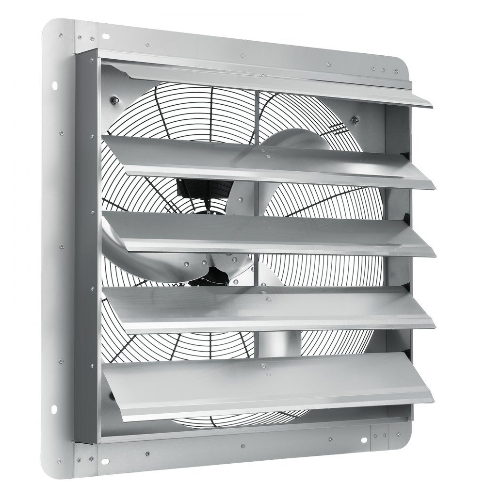 Abluftventilator, 610 mm, 1400 U/min, 2892 CFM, wandmontierter Dachbodenventilator aus Aluminium mit Wechselstrommotor, Belüftung und Kühlung für Gewächshäuser, Garagen, Schuppen, Geschäfte