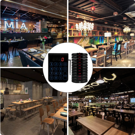 Restaurant Pager System Kundenrufsystem 10 Pager für Food Trucks Bar Gastro Restaurant Food Truck Kundensystem