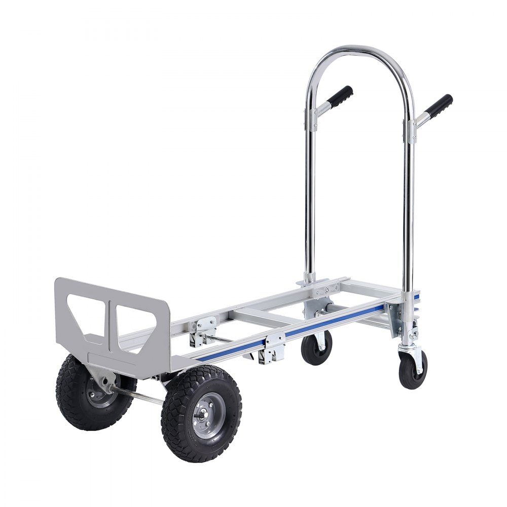 2 in 1 opvouwbare steekwagen 0,686 kg laadvermogen transportwagen aluminiumlegering koolstofstaal steekwagen platformwagen voor laden en transporttaken binnen en buiten