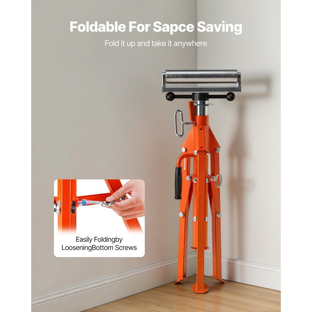 Rolling stand 1134 kg load capacity Rolling stand No. 45 Steel rolling stand Height adjustable from 700 to 1320 mm Folding stand Support stand Work stand Assembly stand for table saws Planer grinders