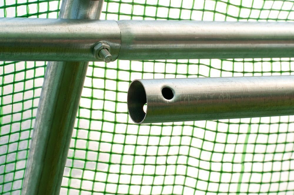 GARTENGEWÄCHSHAUS Gewächshaus-Folientunnel mit Metallrahmen 3x8m grün