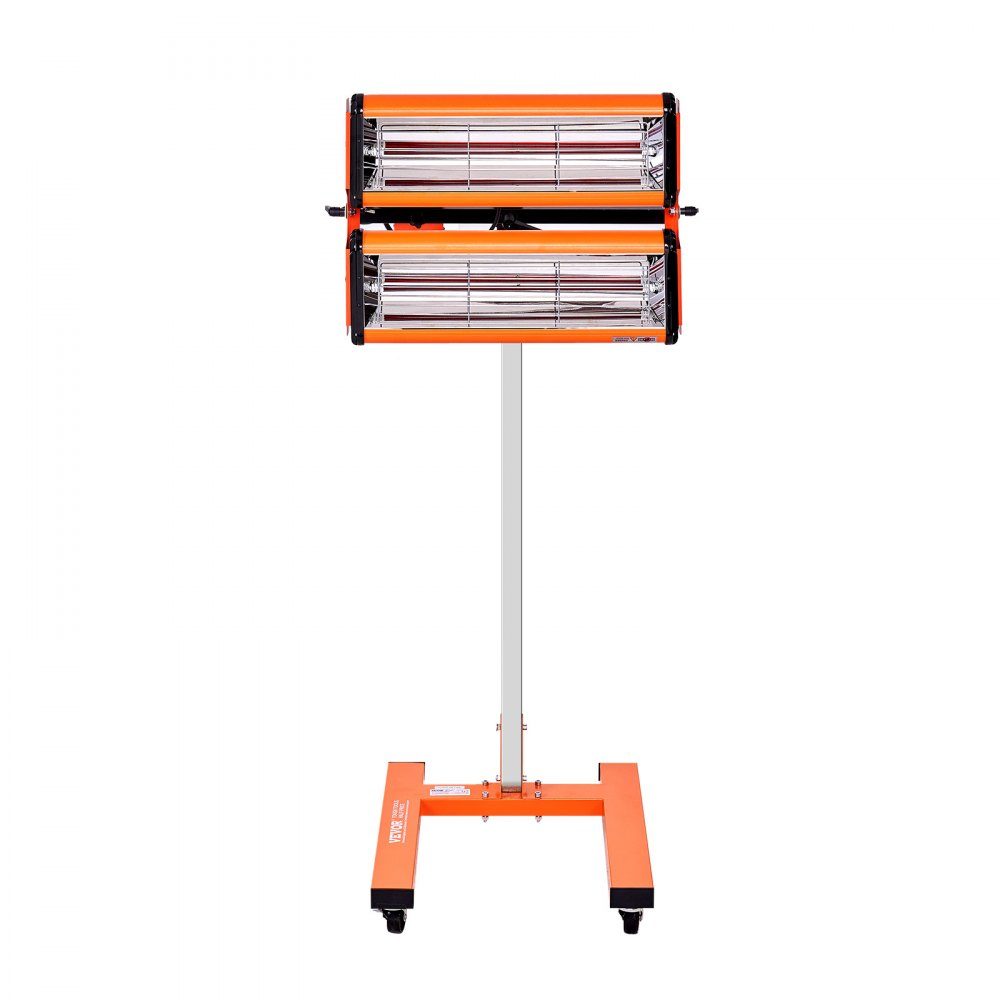 Infrared curing lamp, 2200W, 1-60 min time setting, automatic curing lamp with automatic heater and holder, 47.6 m² baking area, spray booth heaters, paint dryer