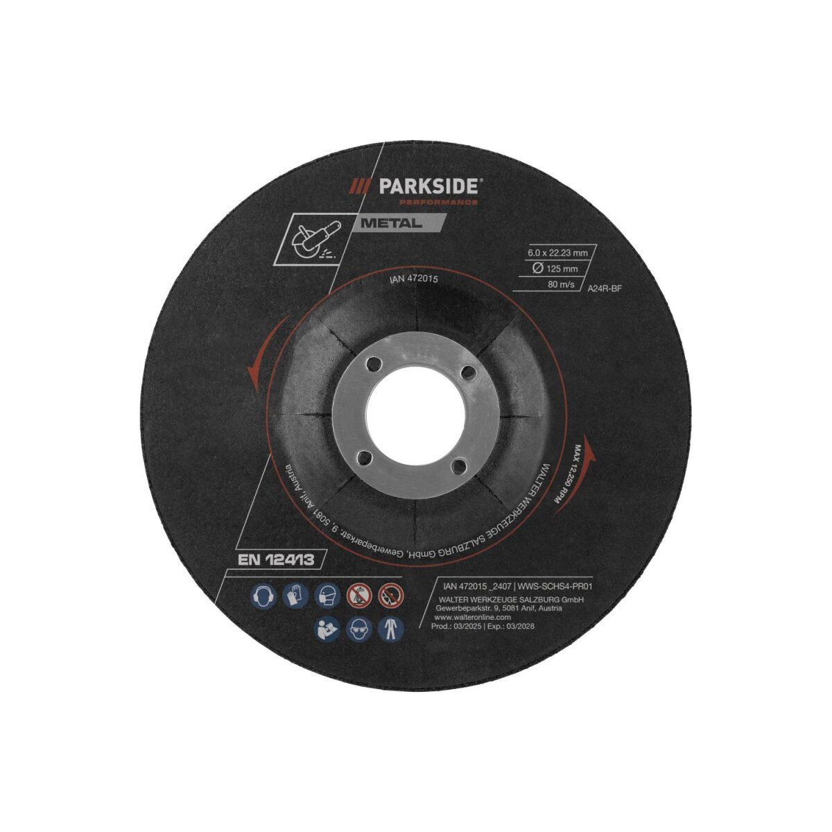 Disques à tronçonner le métal PARKSIDE PERFORMANCE®, 4 ou 12 pièces (disques abrasifs 4 pièces)