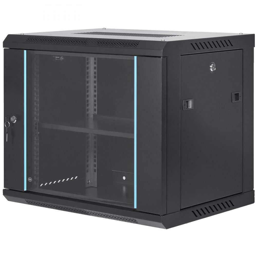 9U Wall Mount Network Server Rack Cabinet 60x45x50cm 156" Deep Door Lock