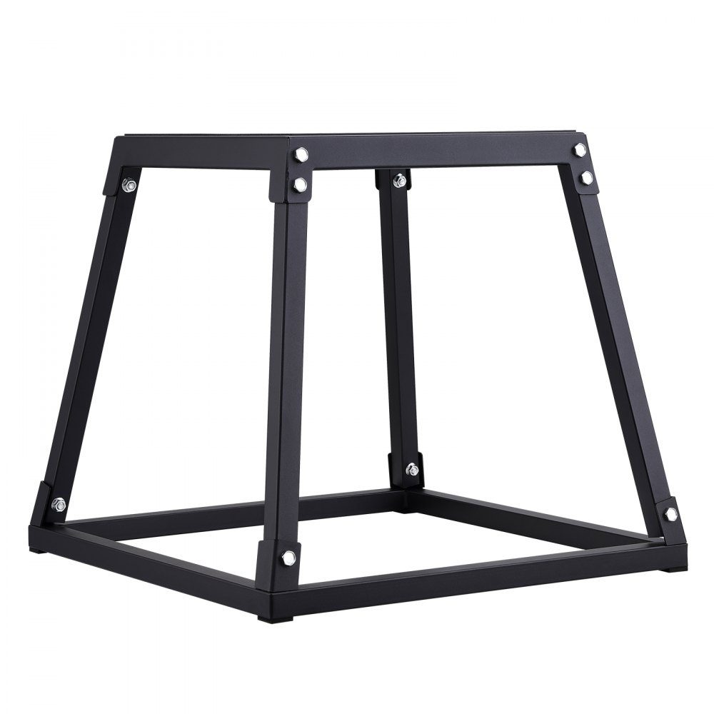 Plyometrische Jump Box, 458 mm Plyo Box, Plyobox Platform Zwart, Antislip Fitness Oefening Step Up Box voor thuistraining, Conditiekrachttraining, Dijtraining