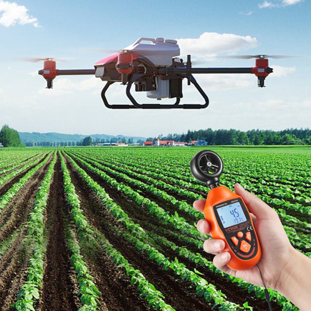 Anemometer 69.35 MPH Air Speed ​​Meter 163 x 54 x 32mm Anemometer IP44 Wind Meter Wind Strength Meter MAX/MIN/AVG/CU Wind Speed ​​Data -10-45℃ Air Meter Speed ​​Meter