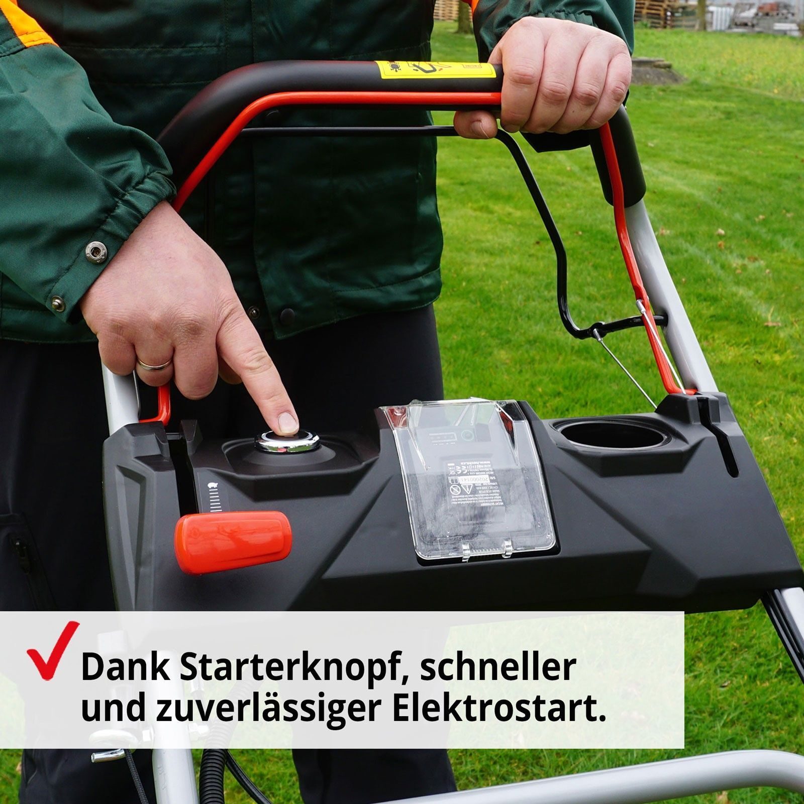 Starterset Benzin-Rasenmäher mit Antrieb Schnittbreite 51 cm 5in1 Elektro-Start-Radantrieb