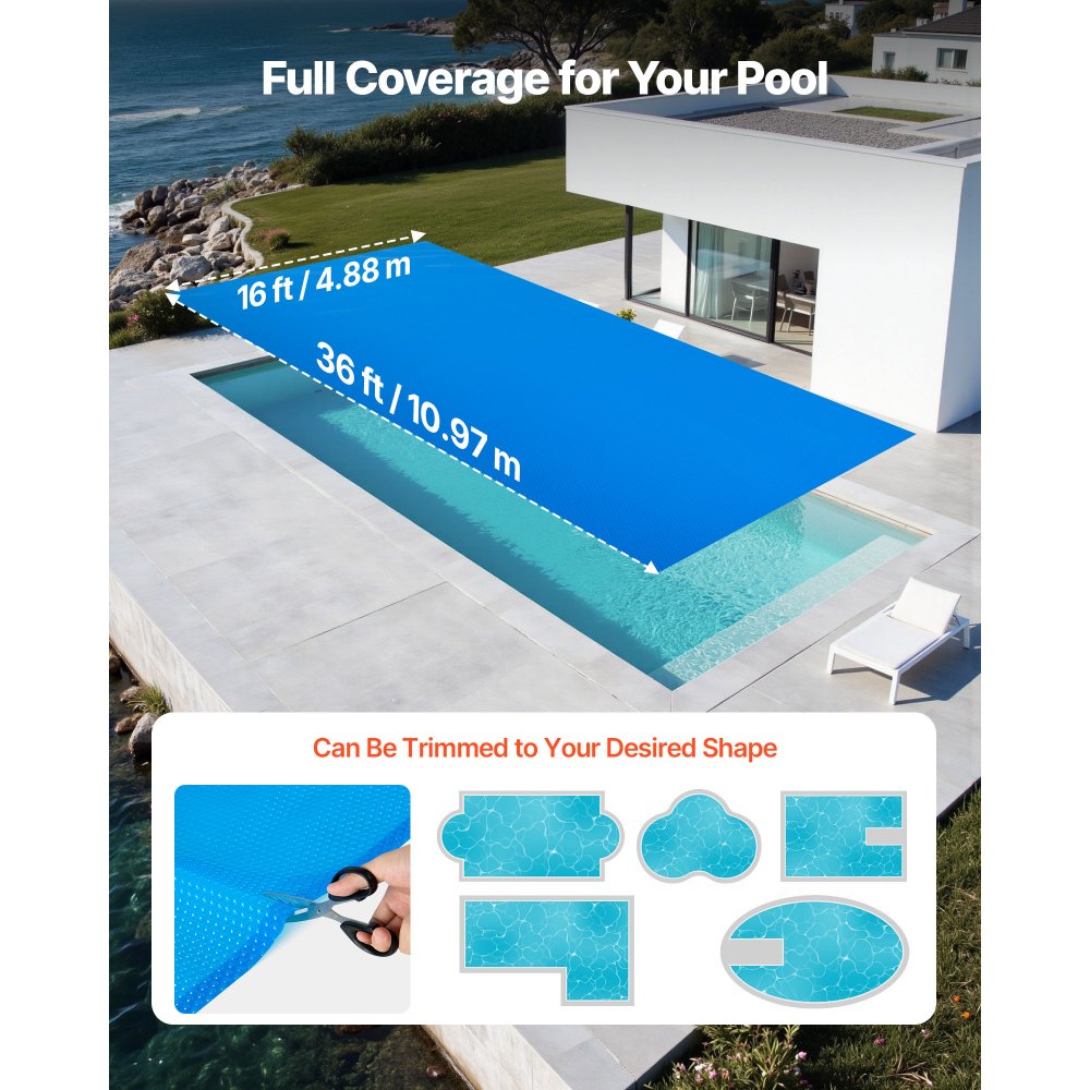 Pool-Solarfolie, 10972 x 4876 mm, Solarplane, 0,3 mm Pool-Solardecke mit Luftpolster & PE-Material, Wärmeaufnahme tagsüber, Wärmespeicherung nachts, Solarabdeckungen, Solarplane, blau Pool-Solarfolie, 10972 x 4876 mm, Solarplane, 0,3 mm Pool-Solardecke mit Luftpolster & PE-Material, Wärmeaufnahme tagsüber, Wärmespeicherung nachts, Solarabdeckungen, Solarplane, blau
