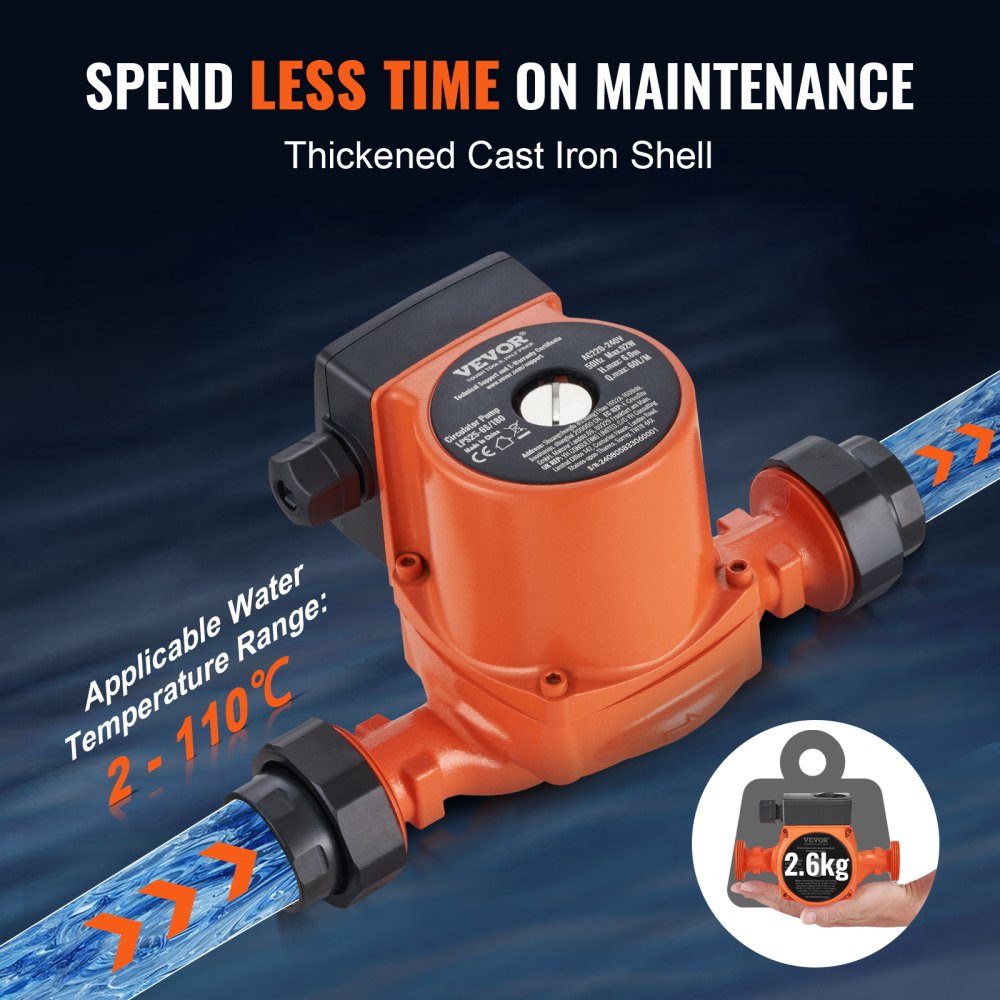 Heating pump circulation pump cast iron 220 V 92 W, 60l/min max
