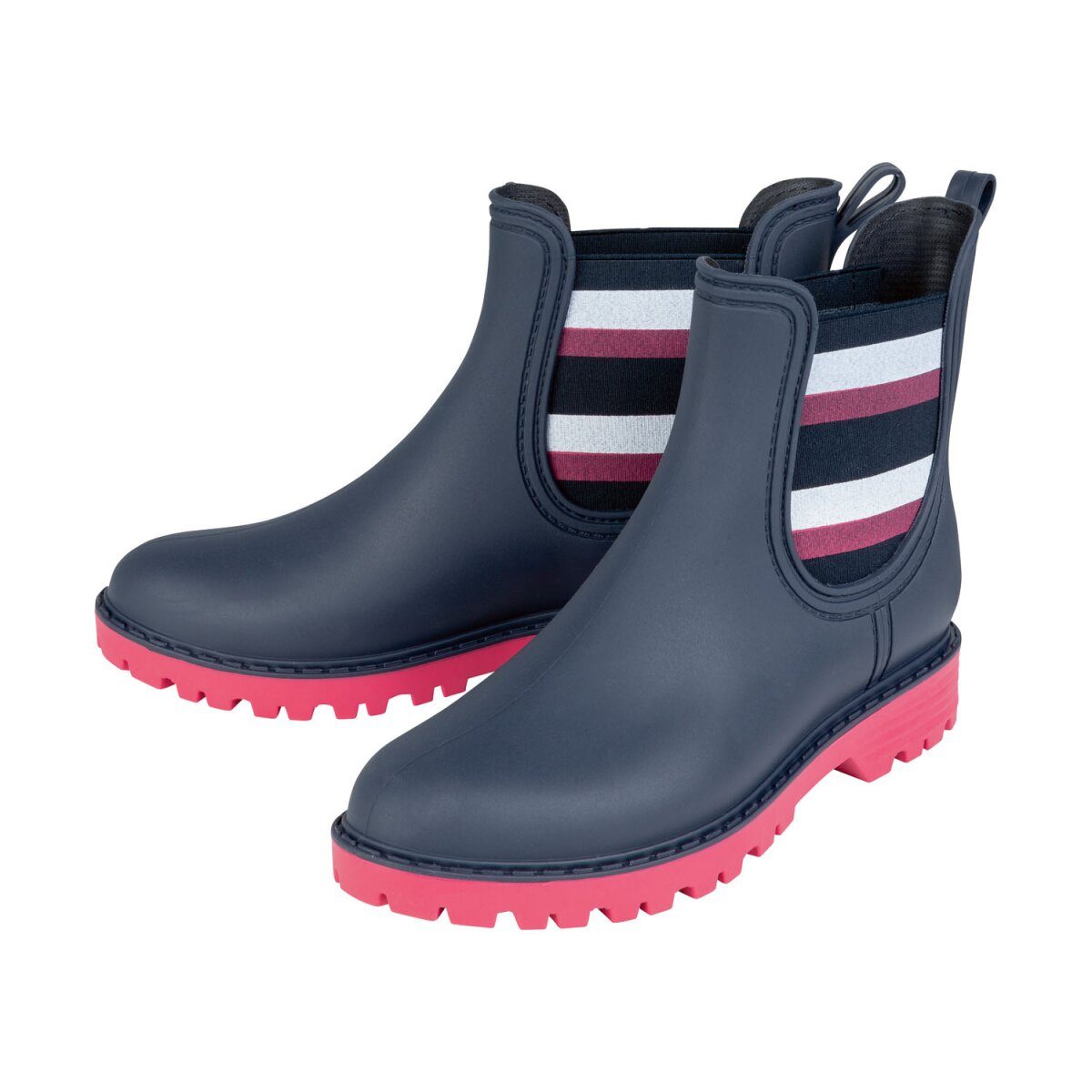 esmara® Damen Regenstiefelette mit Anziehhilfe (Marine/Rosa, 39)