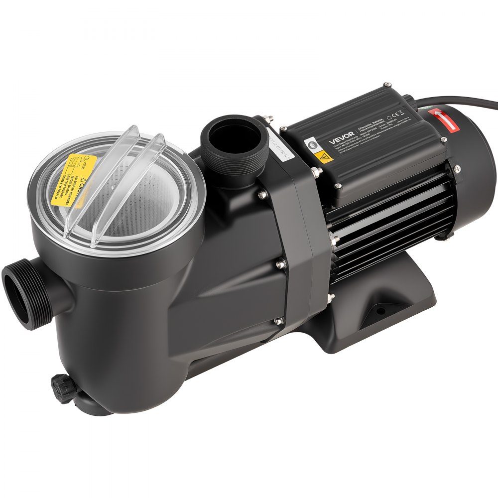 Pompe de piscine, 1300 W, débit maximum de 28 800 L/H, pompe de piscine à un étage, 2850 tr/min, tête maximale de 17 m, avec 24-Stunden-Timer et panier filtrant, pour piscines hors sol et enterrées, spas