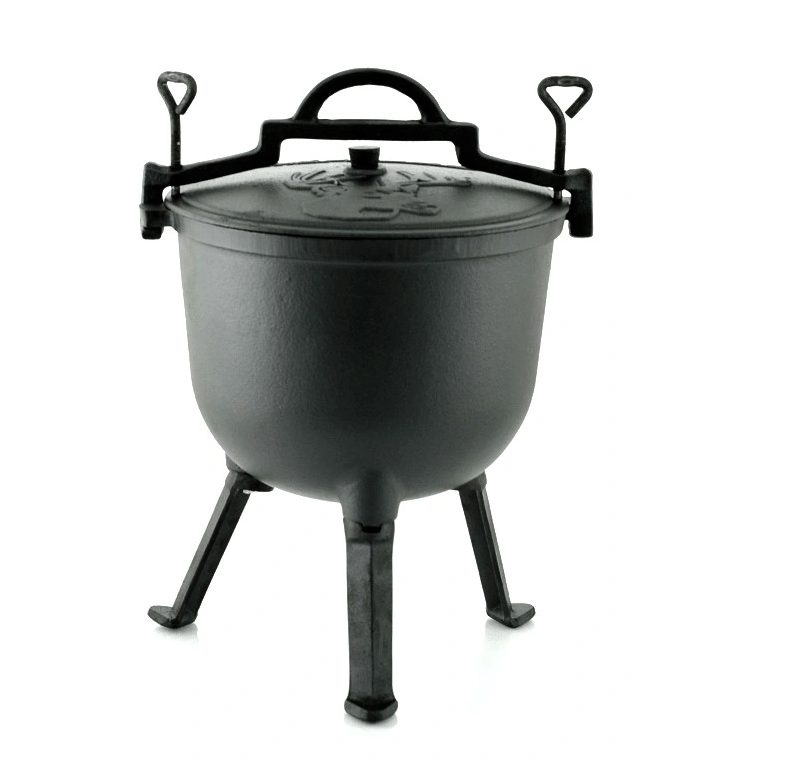*OFFRE* Ragoût BBQ Dutch Oven fait à la main avec des pieds env. 11l pour le feu de camp