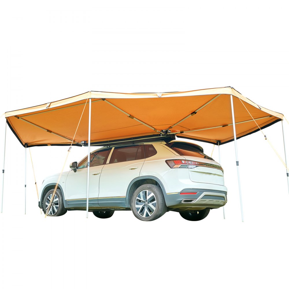 Auvent de voiture 5,7 m x 3,87 x 2,1 m, auvent 270° avec lumières LED intégrées, voile d'ombrage UV50+, auvent de voiture autoportant toutes saisons, pare-soleil pour SUV camion, idéal pour le camping Auvent de voiture 5,7 m x 3,87 x 2,1 m, auvent 270° avec lumières LED intégrées, voile d'ombrage UV50+, auvent de voiture autoportant toutes saisons, pare-soleil pour SUV camion, idéal pour le camping