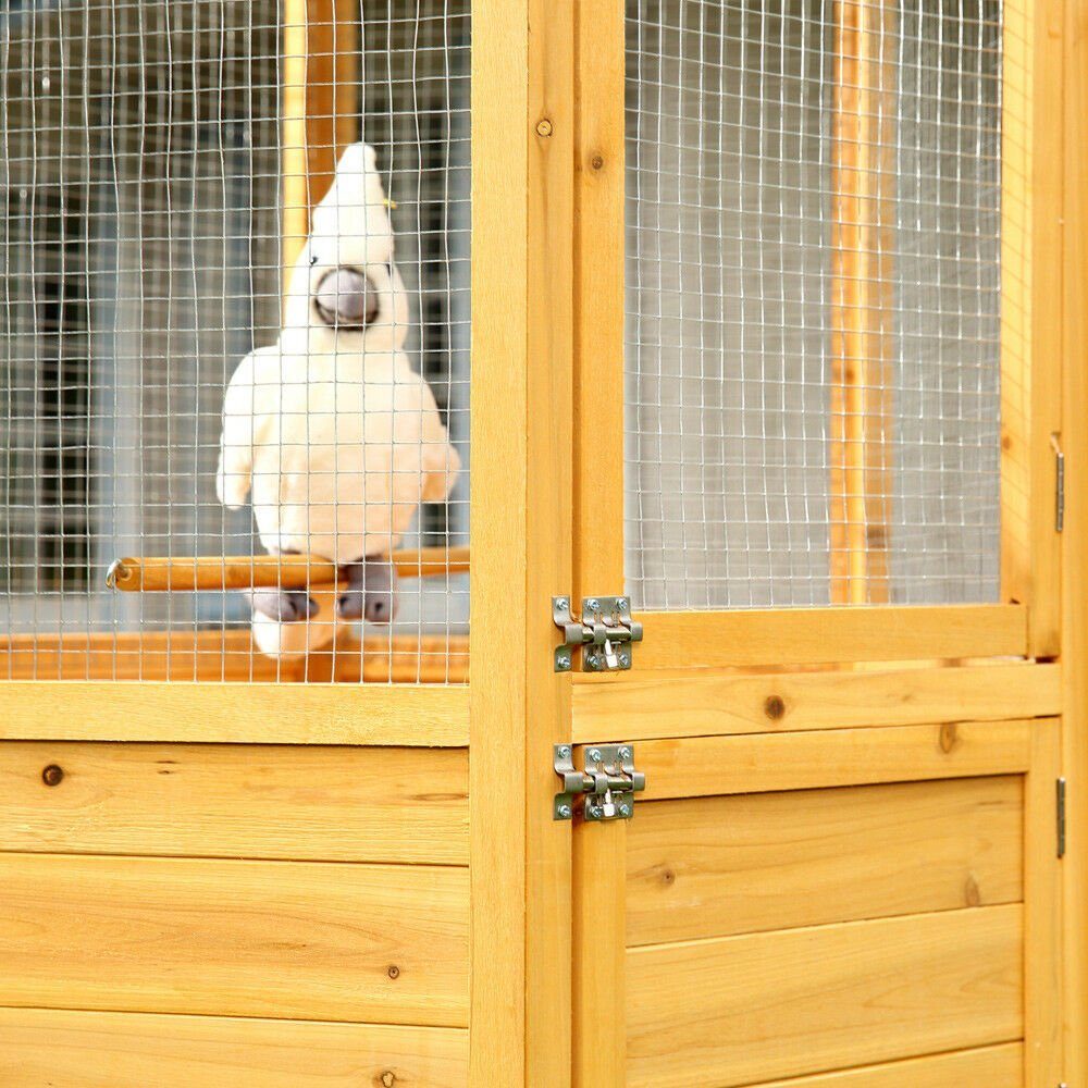 Sechseckiger Vogelkäfig XXL Vogelhaus Vogelvoliere Volierenhaus Holz